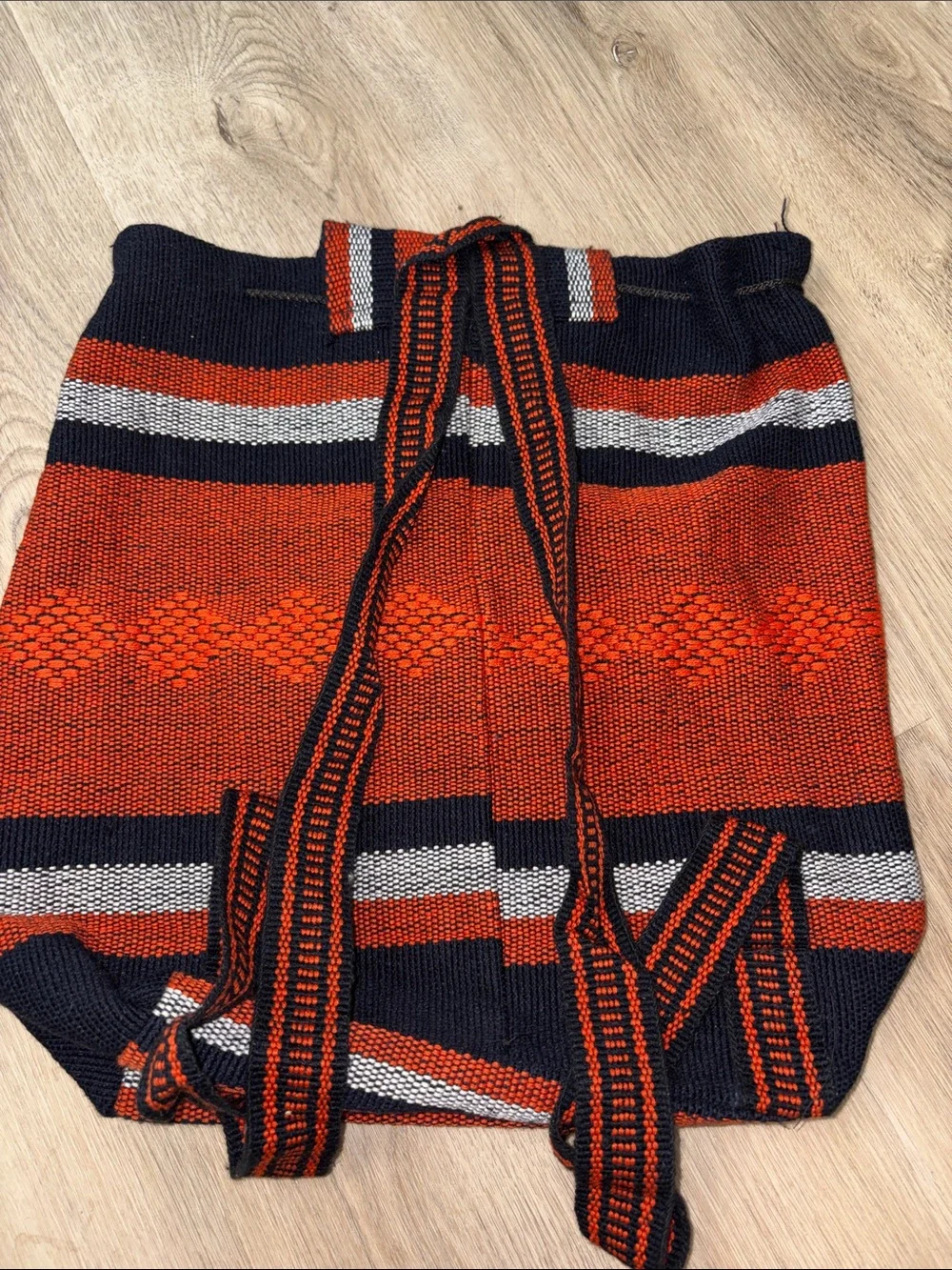 Denver Broncos NFL Football Woven Knit Baja Style Drawstring Backpack collectors